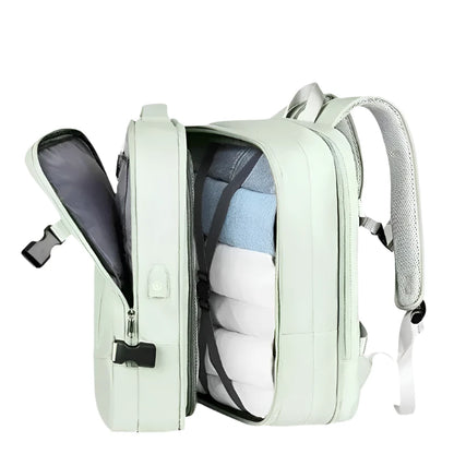 LuxeElevate™ Elegant Expandable Travel Backpack with USB - LuxeElevate