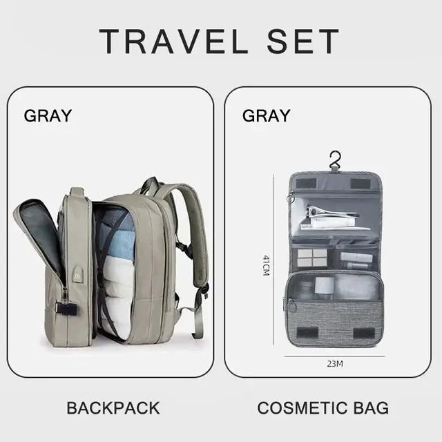 LuxeElevate™ Elegant Expandable Travel Backpack with USB - LuxeElevate