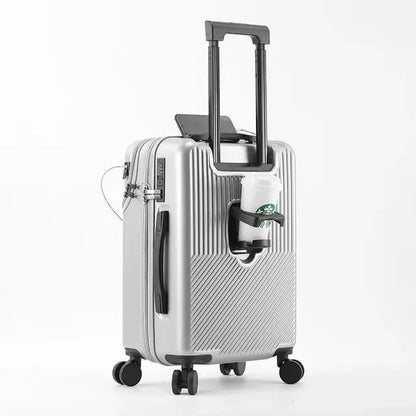 LuxeElevate™ Sleek Front-Access Travel Suitcase - Secure & Convenient - LuxeElevate