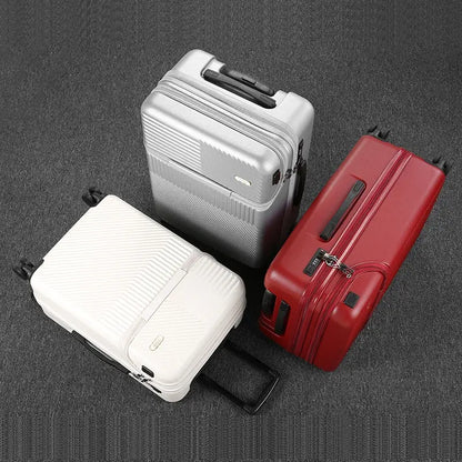 LuxeElevate™ Sleek Front-Access Travel Suitcase - Secure & Convenient - LuxeElevate