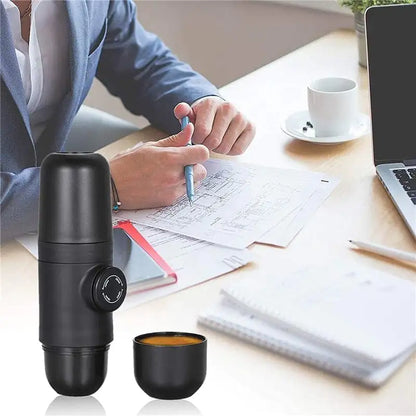 LuxeElevate™ Sleek Mini Coffee Maker for Outdoor Travel - LuxeElevate