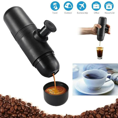 LuxeElevate™ Sleek Mini Coffee Maker for Outdoor Travel - LuxeElevate