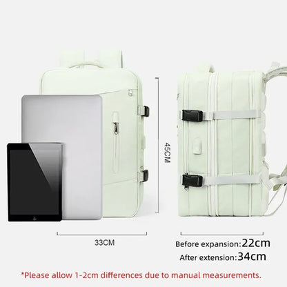 LuxeElevate™ Elegant Expandable Travel Backpack with USB - LuxeElevate