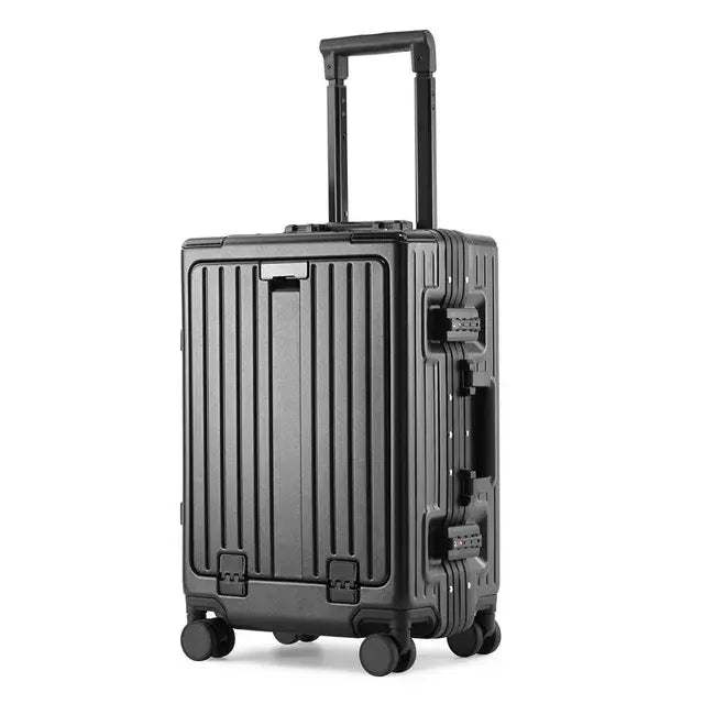 LuxeElevate™ Streamlined Front-Access Smart Suitcase - LuxeElevate